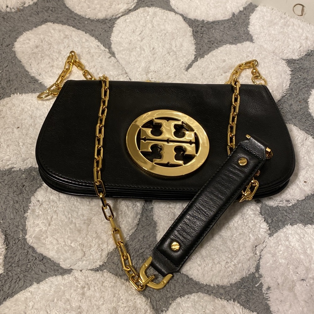 Tory Burch Black and Gold Crossbody Bag - Picture 5 of 11